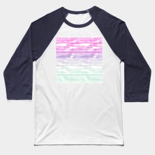 Pink Sunset Stripes Baseball T-Shirt